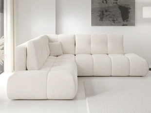 Canapé d'Angle Gauche Convertible avec Coffre Kair Beige clair