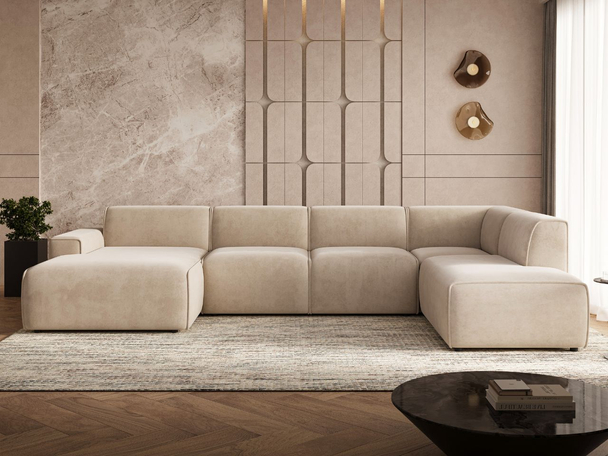 Canapé d'Angle Droite Belluno Beige