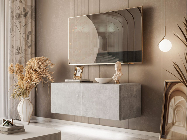 Meuble TV Rangement Nodoo Gris