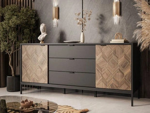 Buffet à Tiroirs 185 cm Tavio Noir