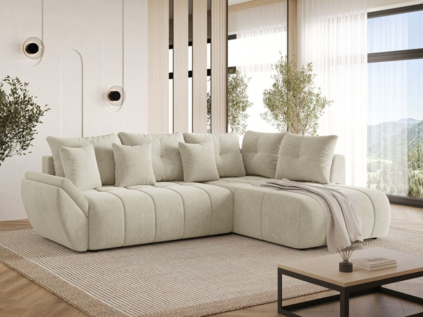Canapé d'Angle Convertible Réversible Genoa Beige