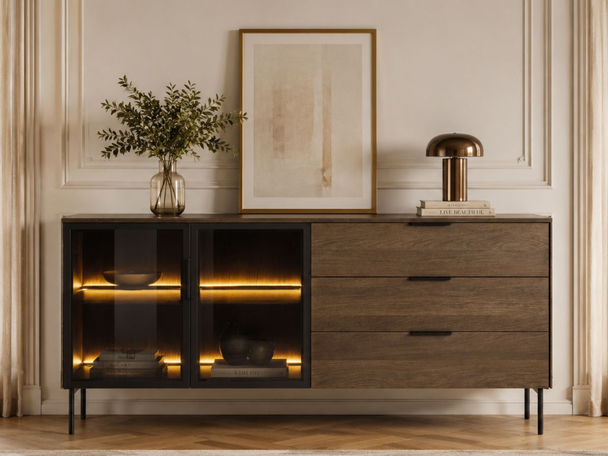 Buffet de Rangement Lumina Chêne Dunin