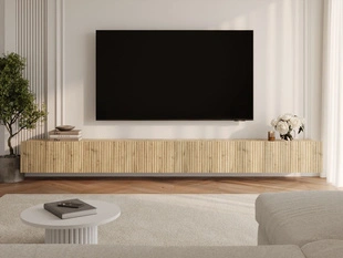 Meuble TV avec portes 300 cm Kioto Chêne Artisan