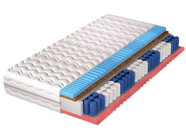 Matelas à ressorts ensachés avec fibres de coco et mousse profilée Nola 140x200
