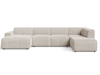 Beige clair \ Velours \ Angle droit
